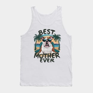 Bulldog  dogs and a mom funny Tank Top